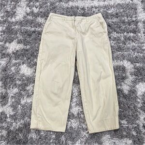 Larry Levine Light Yellow Crop Capri Pants 10